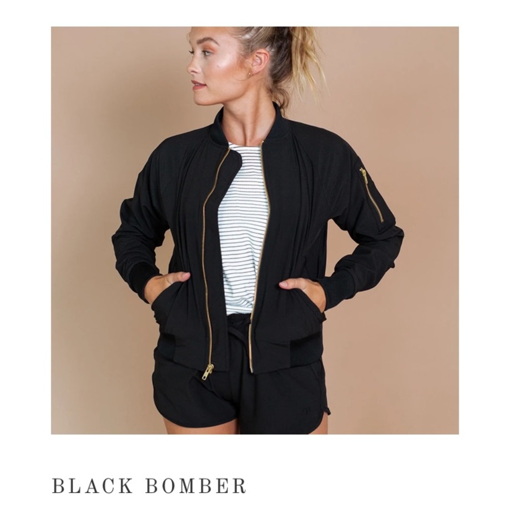 Albion - Black Bomber Jacket - M